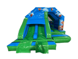 4.5x4.5m Jungle Dubbele Baans Voorkant Glijbaan Combi