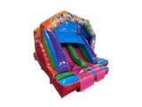 4.5x4.5m Multicoloured Party Twin Lane Front Slide Combi