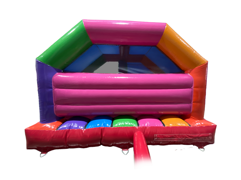 4.5x4.5m Multicoloured Party Twin Lane Front Slide Combi