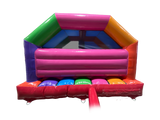 4.5x4.5m Multicoloured Party Twin Lane Front Slide Combi
