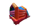 4.5x4.5m Multicoloured Party Twin Lane Front Slide Combi
