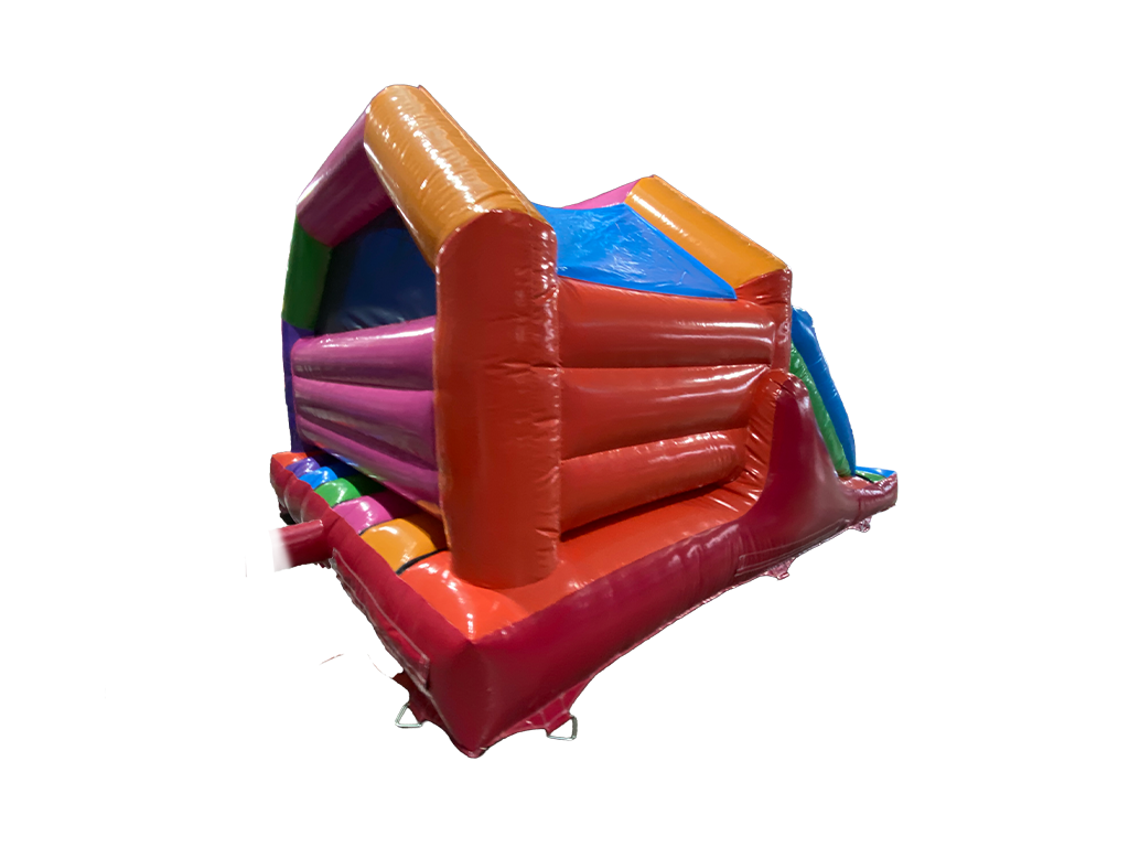 4.5x4.5m Multicoloured Party Twin Lane Front Slide Combi