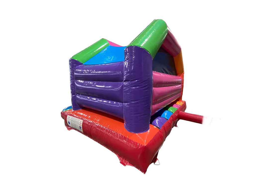 4.5x4.5m Multicoloured Party Twin Lane Front Slide Combi