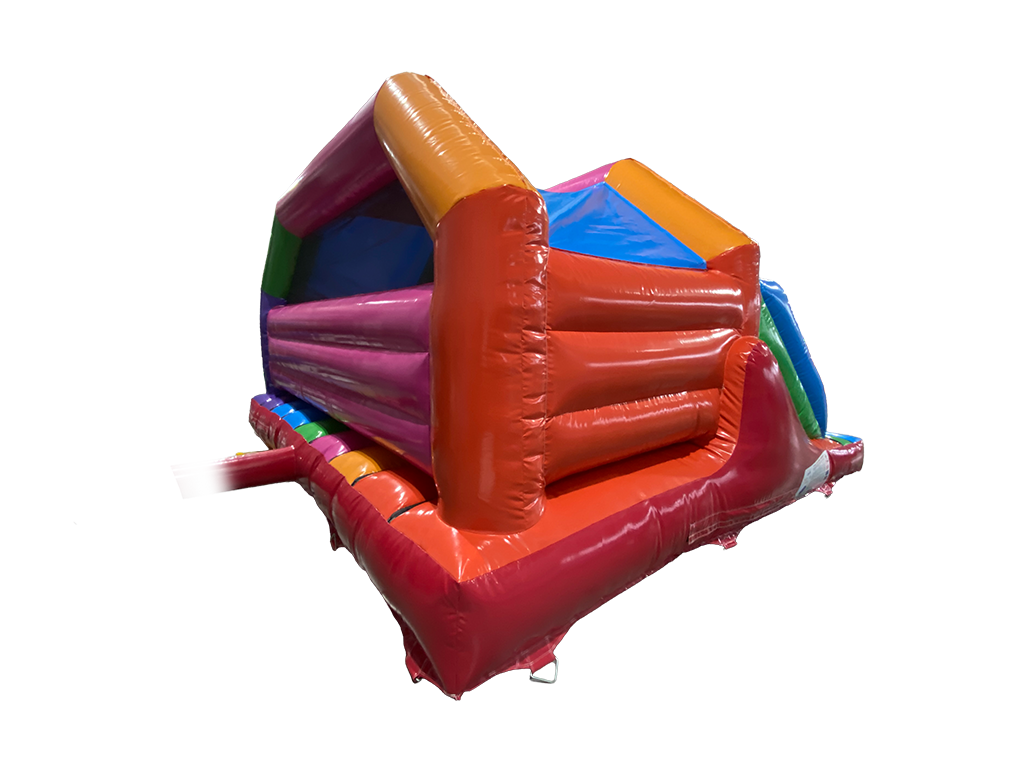 4.6x5.5m Multicoloured Party Double Front Slide Combi