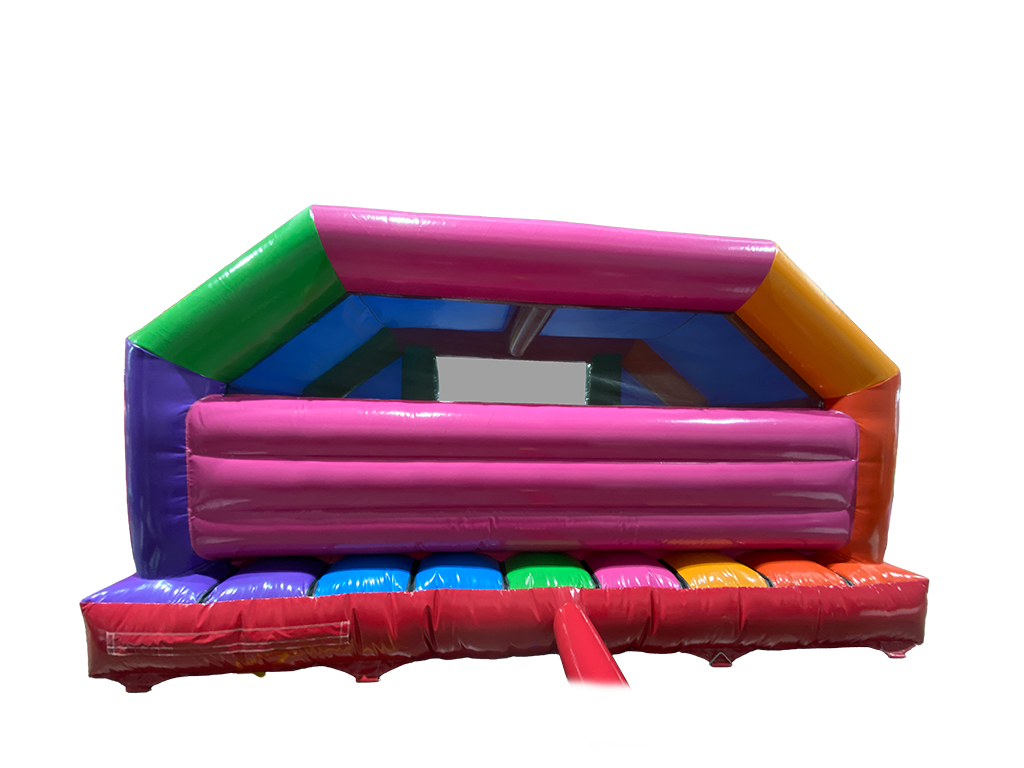 4.6x5.5m Multicoloured Party Double Front Slide Combi