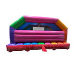 4.6x5.5m Multicoloured Party Double Front Slide Combi