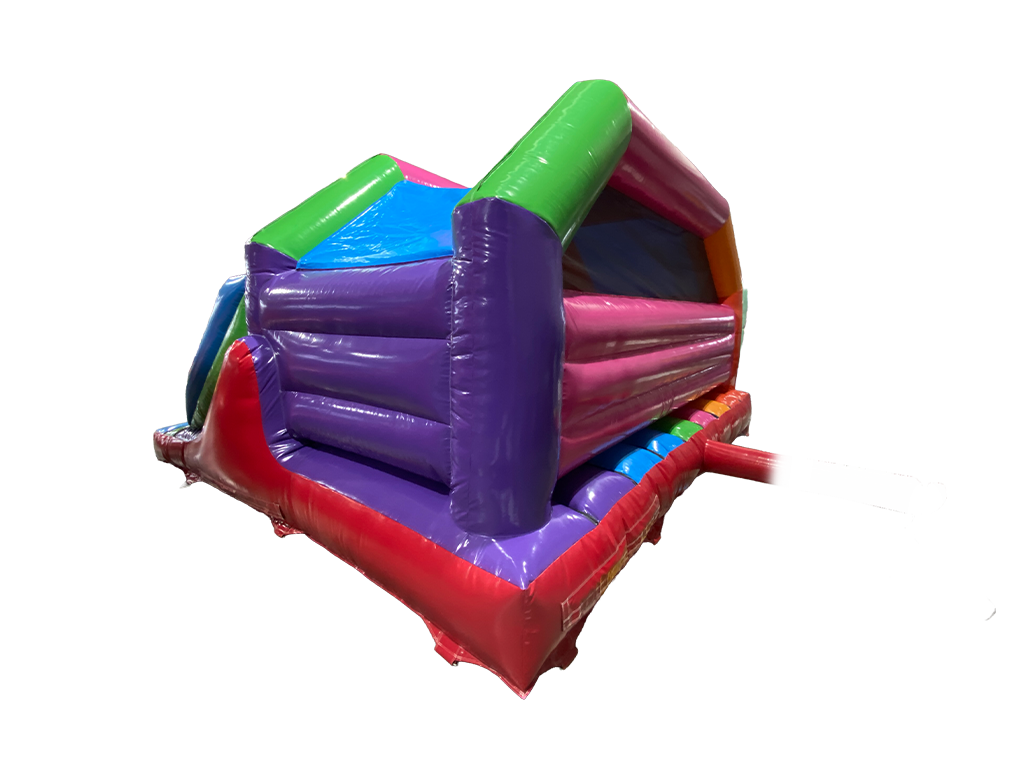 4.6x5.5m Multicoloured Party Double Front Slide Combi