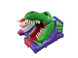 Escorrega Duplo Unicórnio vs Dinossauro 5,5x4,6m Combinado