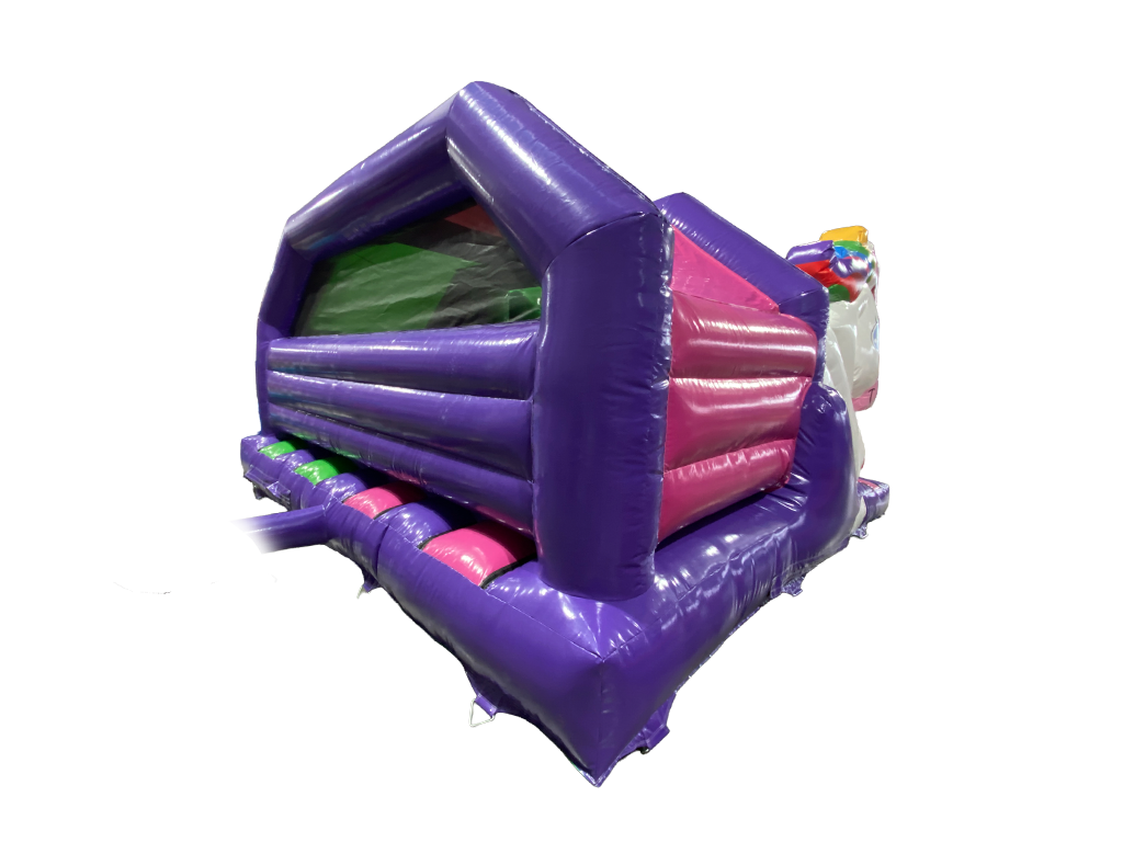 Escorrega Duplo Unicórnio vs Dinossauro 5,5x4,6m Combinado