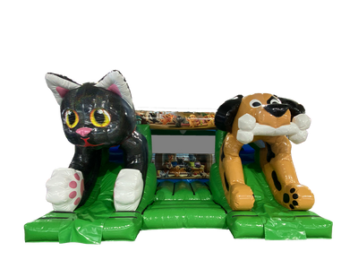 15x18ft Dog vs Cat Double Slide Combi