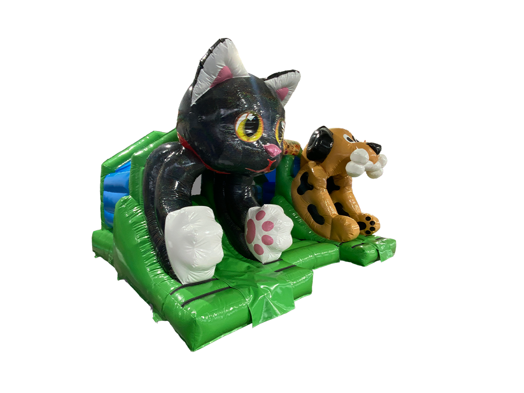 15x18ft Dog vs Cat Double Slide Combi