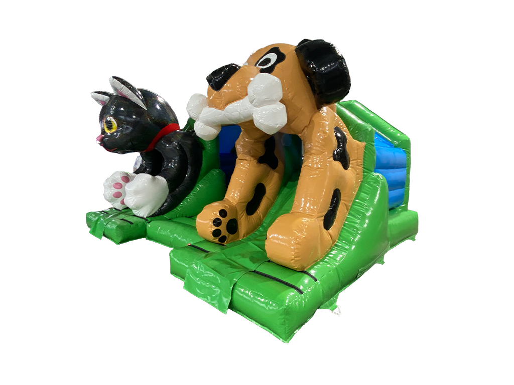 15x18ft Dog vs Cat Double Slide Combi
