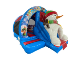 5.5x4.6m 3D Snowman Curved Front Slide Combi