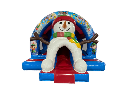 18x15ft 3D Snowman Curved Front Slide Combi