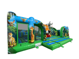 Commercial jungle inflatable activity centre for sports halls and events