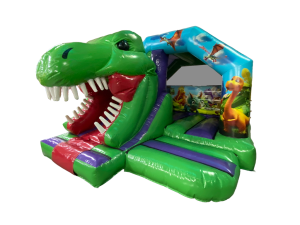 Combo avec toboggan frontal 3D Dino de 15 x 12 pi avec mouvement de tête