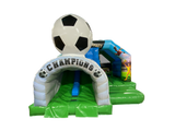 15x15ft 3D Football Twin Lane Front Slide Combi