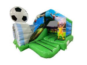 15x15ft 3D Football Twin Lane Front Slide Combi