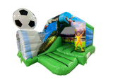 15x15ft 3D Football Twin Lane Front Slide Combi