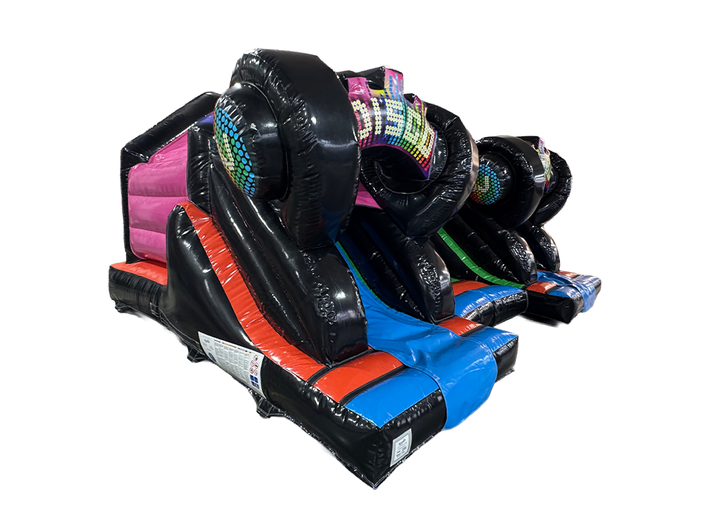 18x15ft Unicorn vs Dinosaur Double Slide Combi