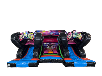 5.5x4.6m Unicorn vs Dinosaur Double Slide Combi