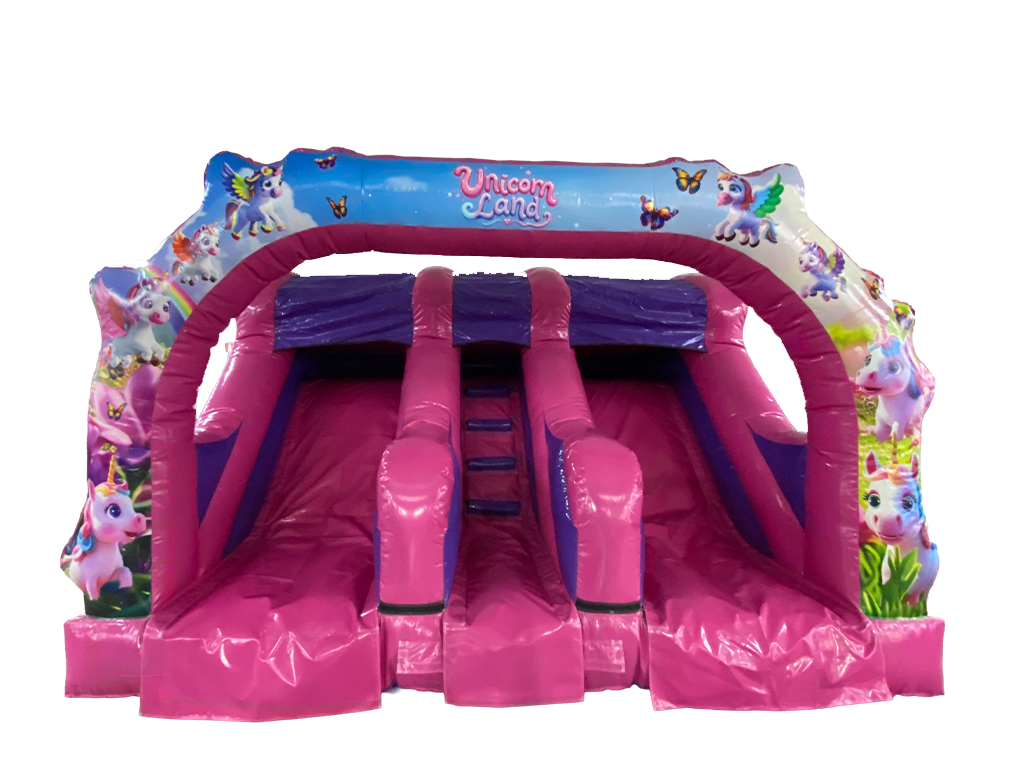 1.5m Platform Unicorn Contoured Double Slide