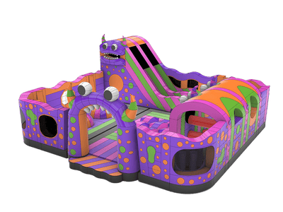 13x12m 3 Part 3D Monster Modular Inflatable Park