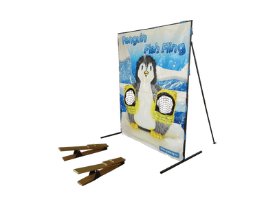 Pinguin-Fischwurf