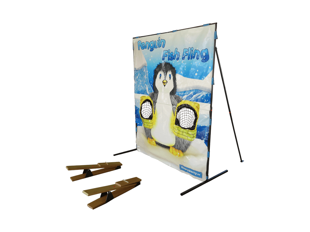 Pinguin-Fischwurf