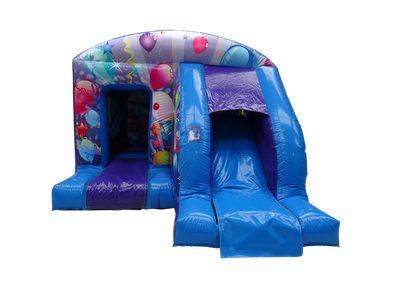 Purple & Blue Party Box Jump and Slide