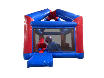 Blue & Red Inflatable Demolition Game
