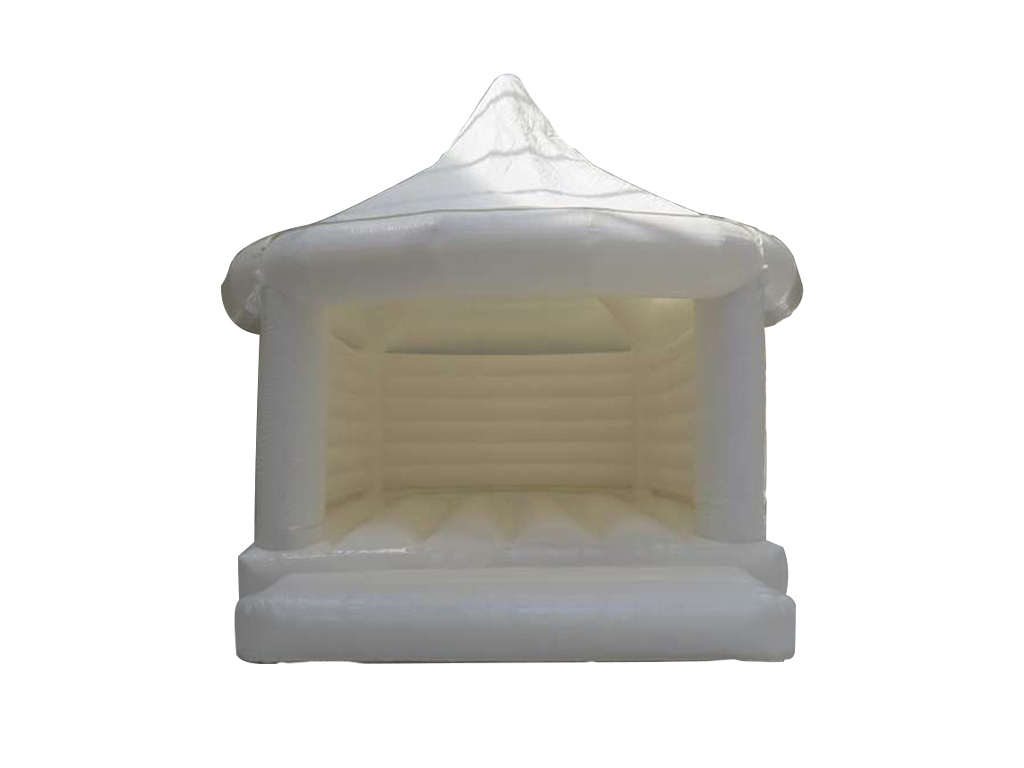 6.7x6.1m Wit Carrousel Springkussen