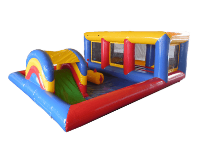 Playzone with Bouncing Bed & Roofed Ball Pond