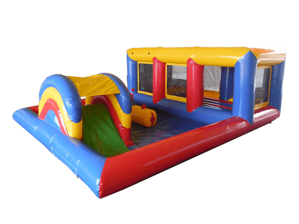 Spielzone mit Hüpfbett & Überdachtem Ball Teich