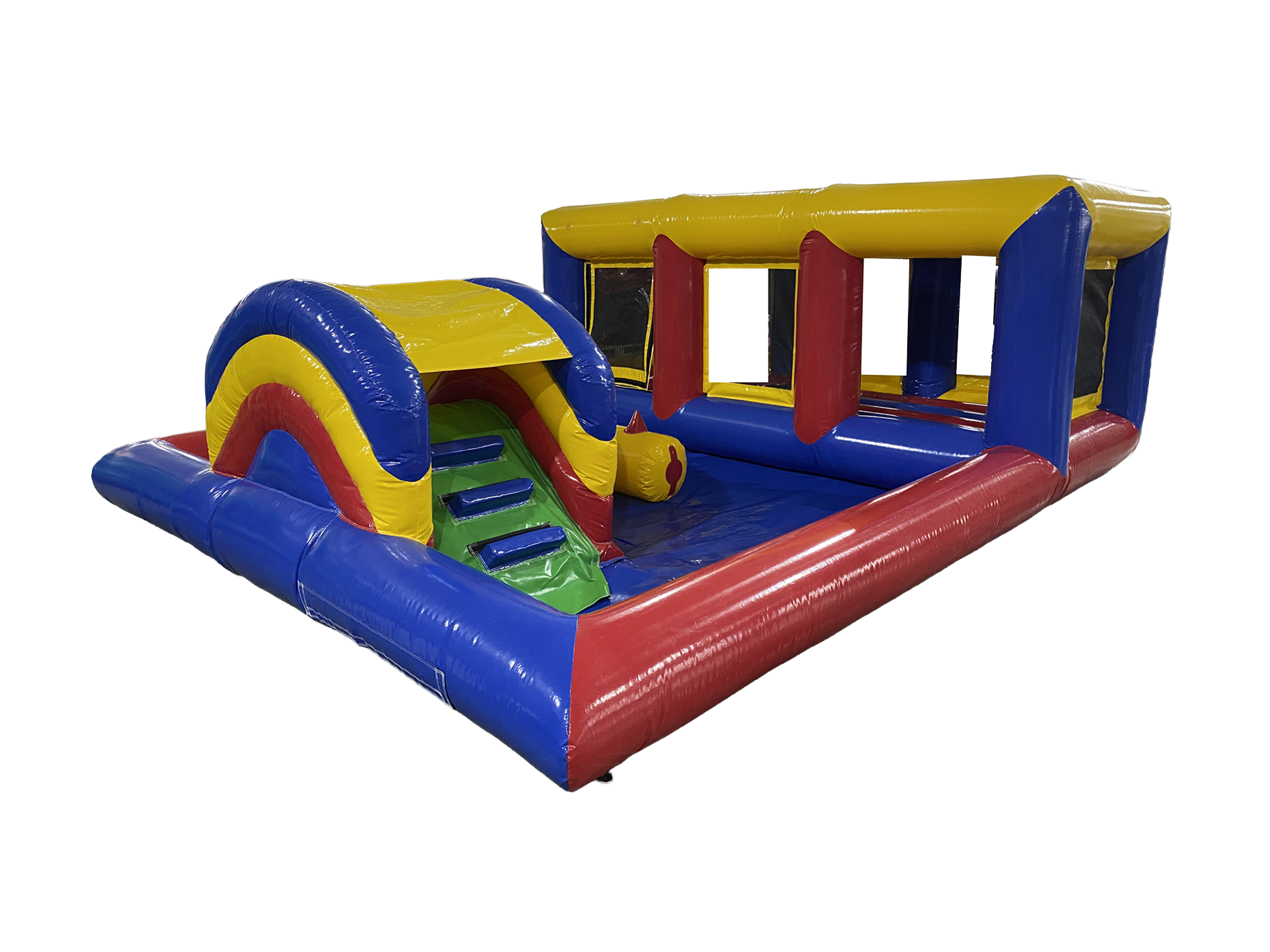 Spielzone mit Hüpfbett & Überdachtem Ball Teich