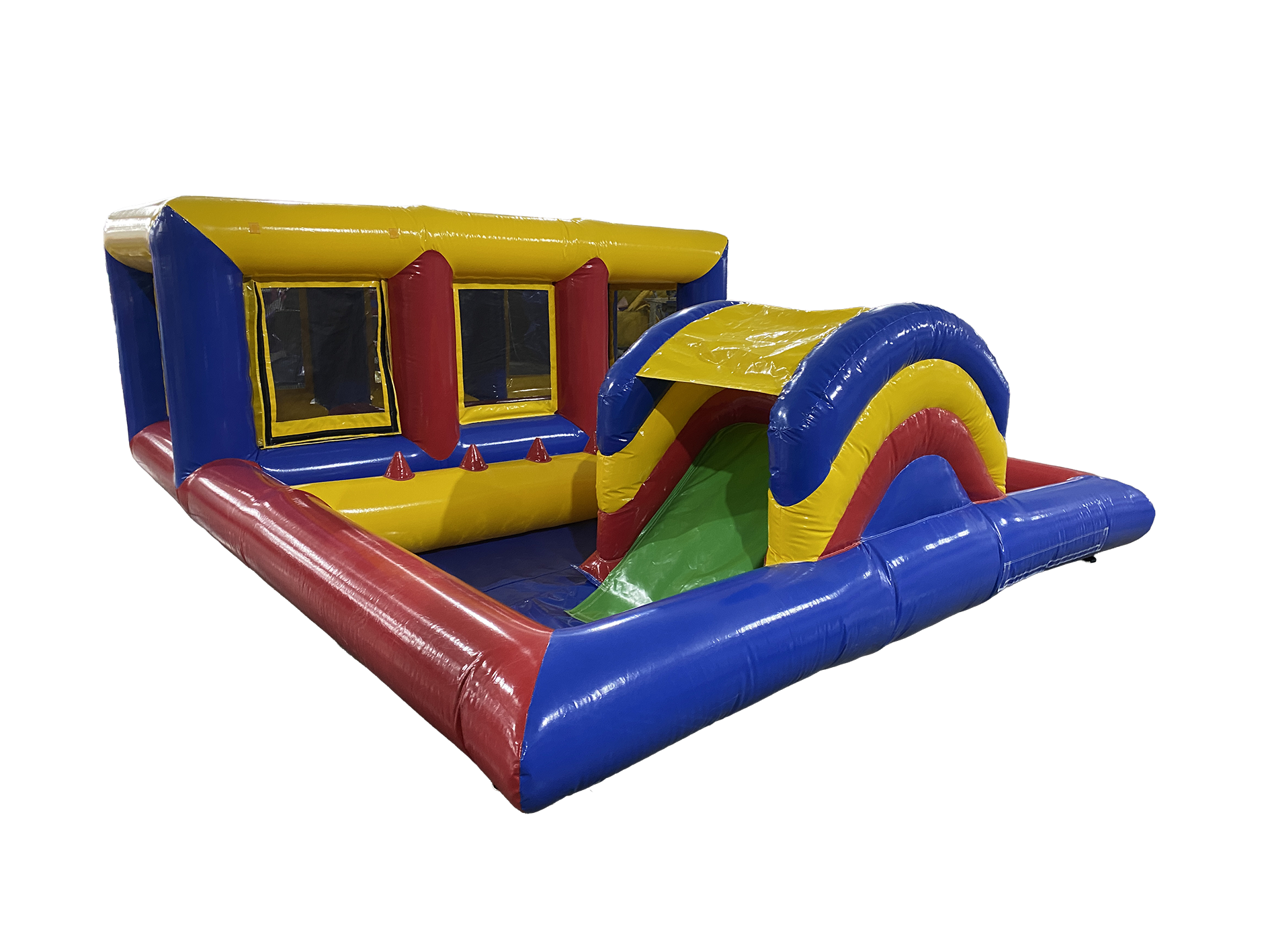 Spielzone mit Hüpfbett & Überdachtem Ball Teich