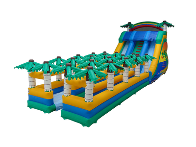 Tropical Slide with Palm Trees