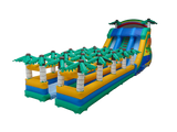 Tropical Slide with Palm Trees