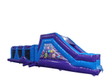 Parcours d'assaut énergie fête violet et bleu 2 parties