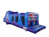 Parcours d'assaut énergie fête violet et bleu 2 parties
