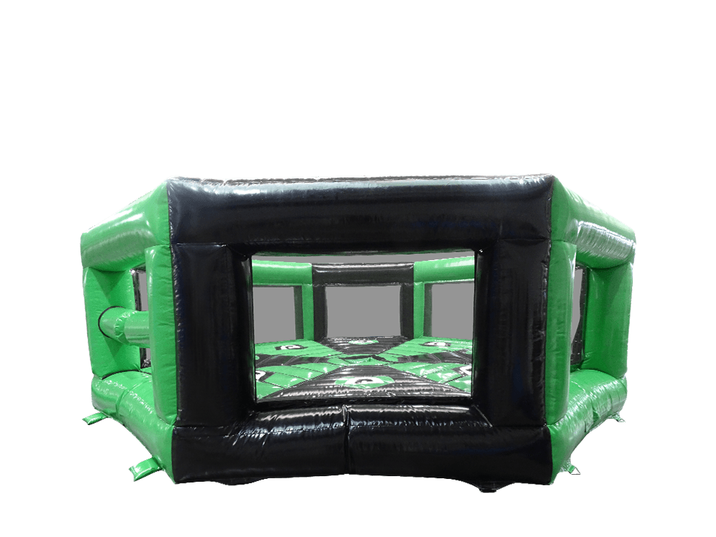 Cama de Parede em Rede Preto e Verde de 7,4m Last One Standing com Mecanismo Duplo