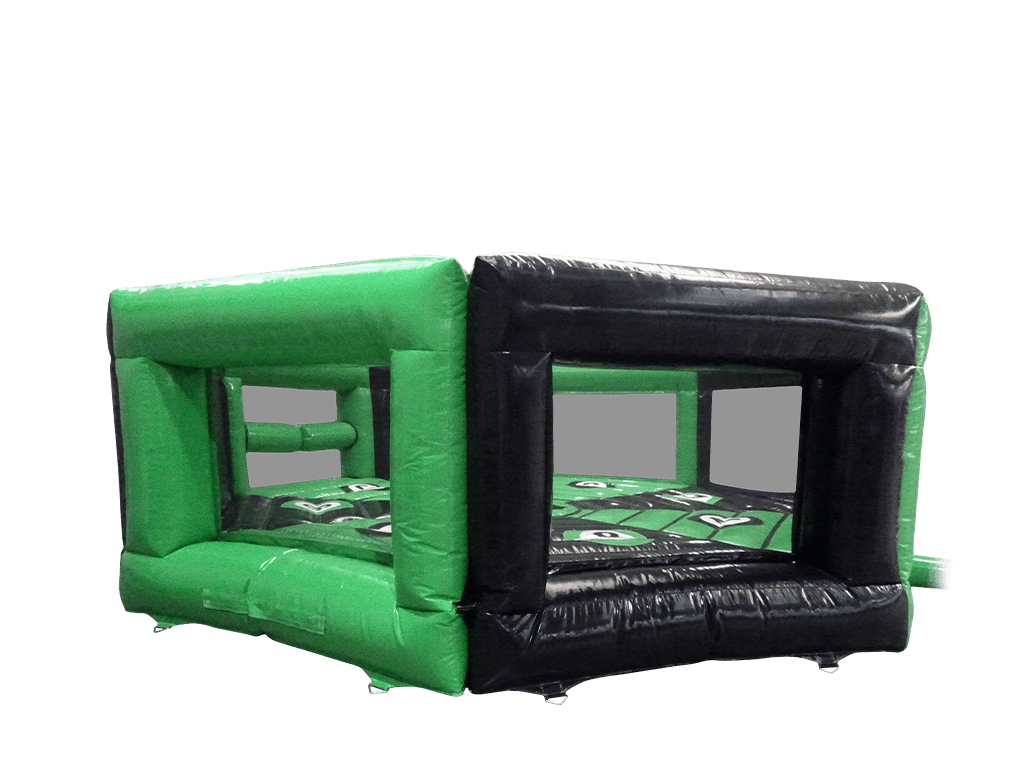 Cama de Parede em Rede Preto e Verde de 7,4m Last One Standing com Mecanismo Duplo