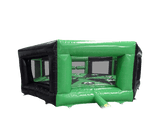 Cama de Parede em Rede Preto e Verde de 7,4m Last One Standing com Mecanismo Duplo
