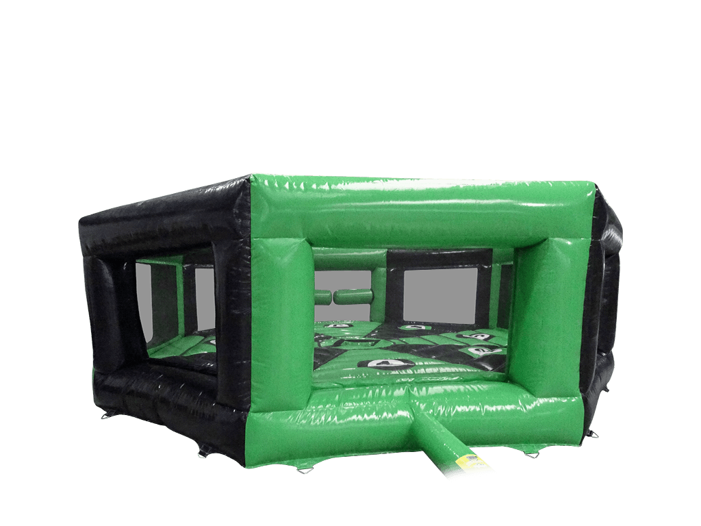 Cama de Parede em Rede Preto e Verde de 7,4m Last One Standing com Mecanismo Duplo