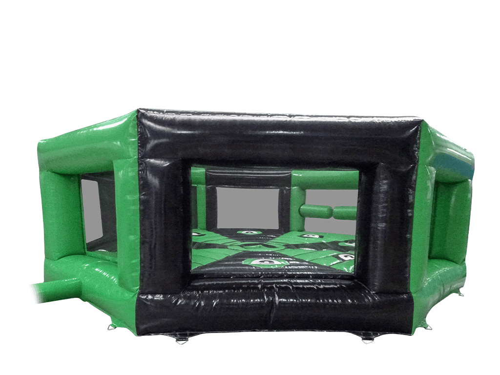 Cama de Parede em Rede Preto e Verde de 7,4m Last One Standing com Mecanismo Duplo
