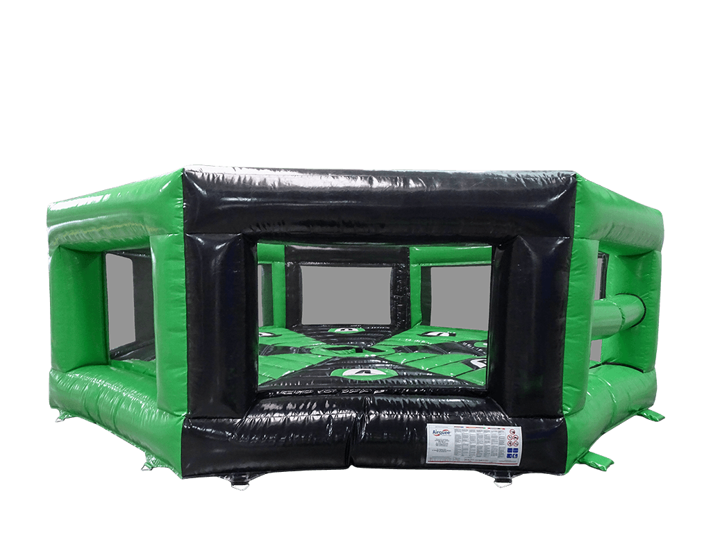 Cama de Parede em Rede Preto e Verde de 7,4m Last One Standing com Mecanismo Duplo