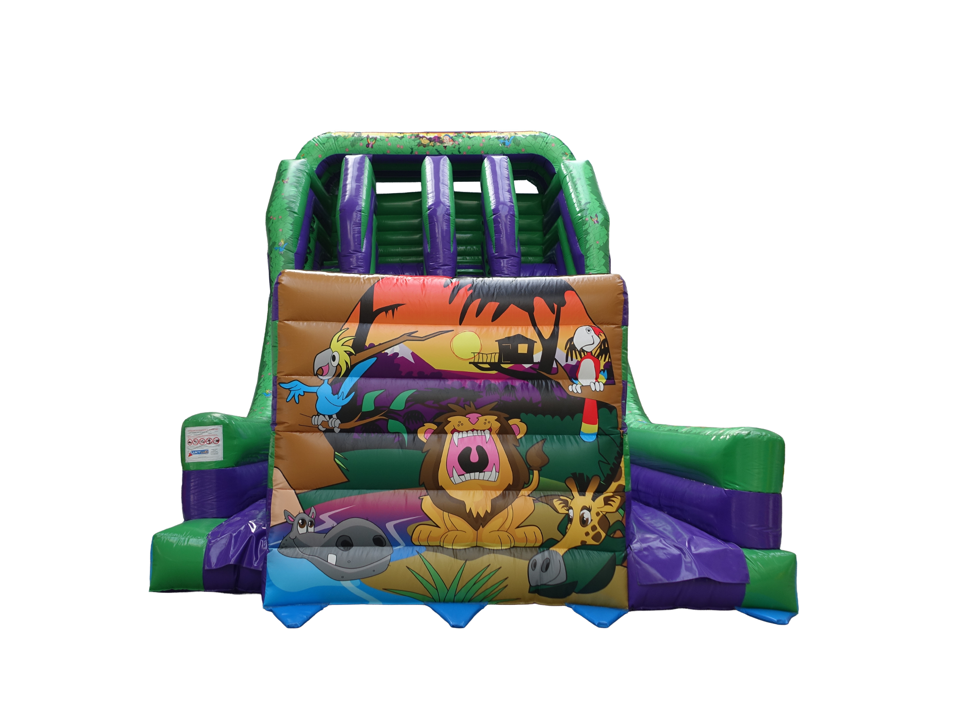 15ft Platform Jungle Slide with Front Wall