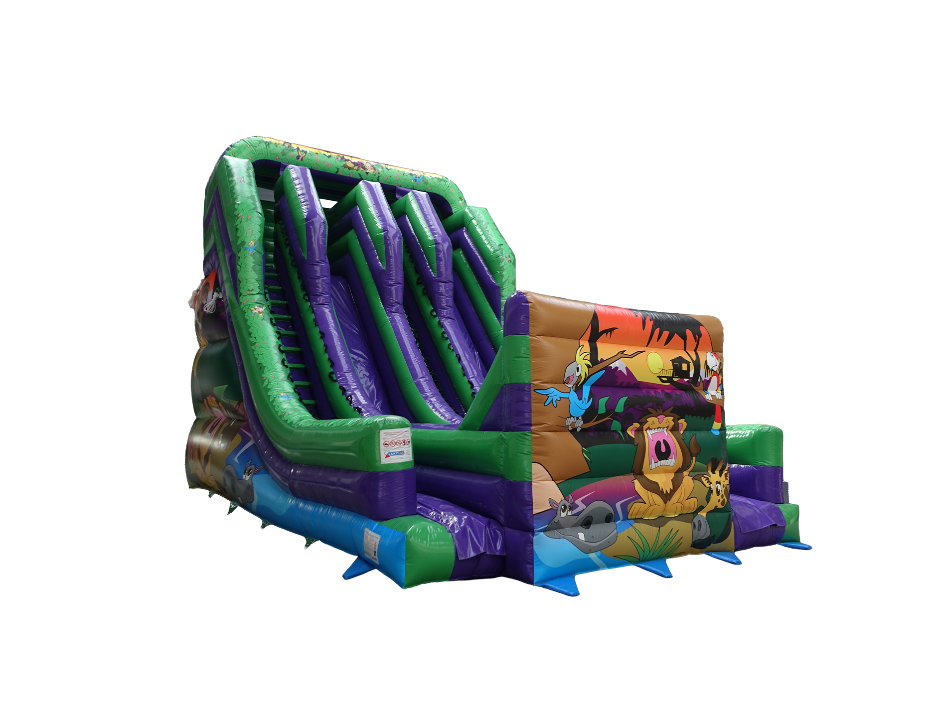 15ft Platform Jungle Slide with Front Wall