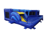 Large Blue Playzone with Roofed Ball Pond & Bouncing Bed