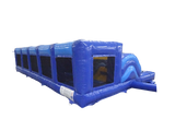 Large Blue Playzone with Roofed Ball Pond & Bouncing Bed